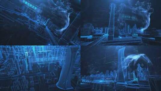 大气科技城市穿梭片头AE模板高清AE视频素材下载