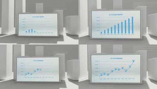 简洁明亮数据图表高清AE视频素材下载