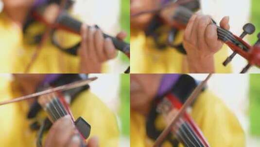 艺术家 街边艺术 小提琴高清在线视频素材下载
