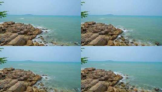 大海 礁石 岩石 海浪 海景 海南三亚高清在线视频素材下载