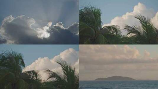 椰子树和云高清在线视频素材下载