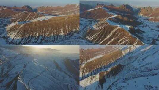 丹霞地貌 S101省道 美丽新疆高清在线视频素材下载