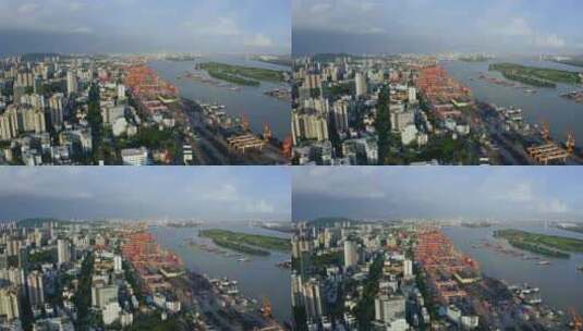 广州黄埔港码头高清在线视频素材下载