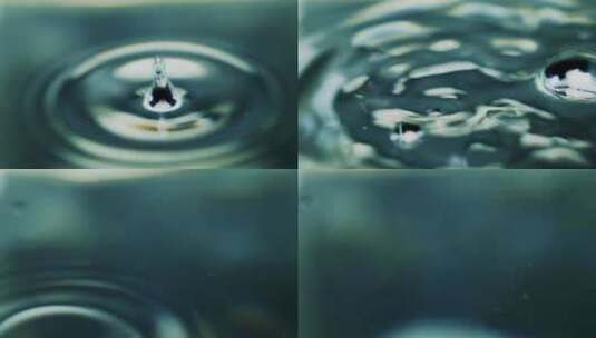 水滴 滴水 水花涟漪 节约用水高清在线视频素材下载