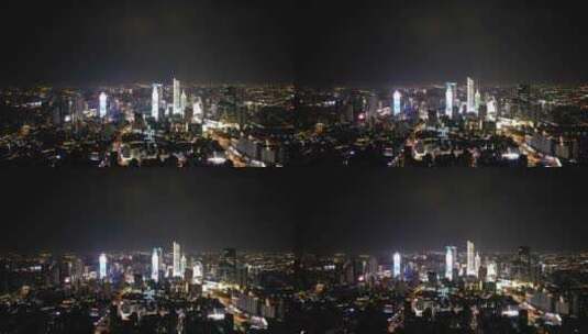江苏无锡城市夜景灯光航拍高清在线视频素材下载