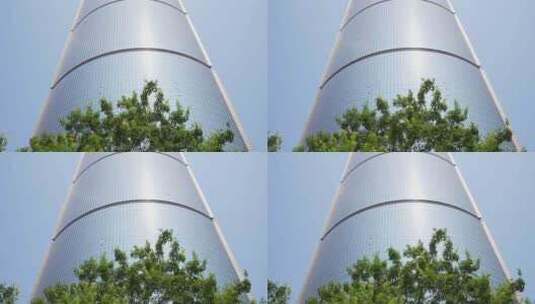 北京国贸CBD现代办公大楼写字楼玻璃幕墙高清在线视频素材下载