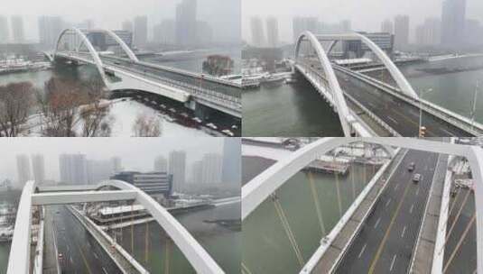 冬季下雪城市高清在线视频素材下载