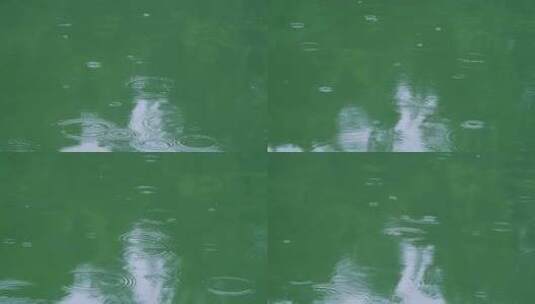 湖面雨滴水波涟漪高清在线视频素材下载