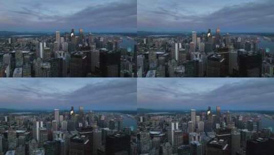 航拍西雅图高楼大厦高清在线视频素材下载