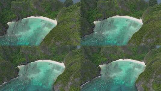 原创 泰国甲米小皮皮岛屿海滨自然风光航拍高清在线视频素材下载