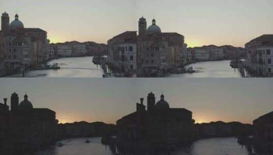 欧洲旅游意大利威尼斯清晨日出高清在线视频素材下载