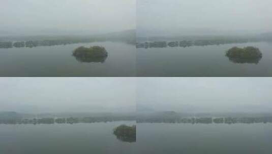 杭州西湖春天晨曦朦胧风光高清在线视频素材下载