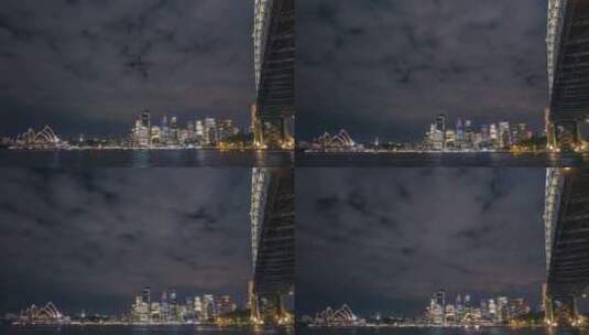 夜晚的悉尼高清在线视频素材下载