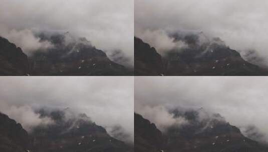 云雾中的荒野景观高清在线视频素材下载