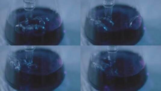 做化学实验的烧瓶高清在线视频素材下载