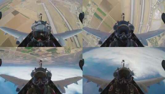 喷气式战机驾驶舱的特写镜头高清在线视频素材下载