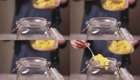 密封罐酿造菠萝酒水果酒高清在线视频素材下载