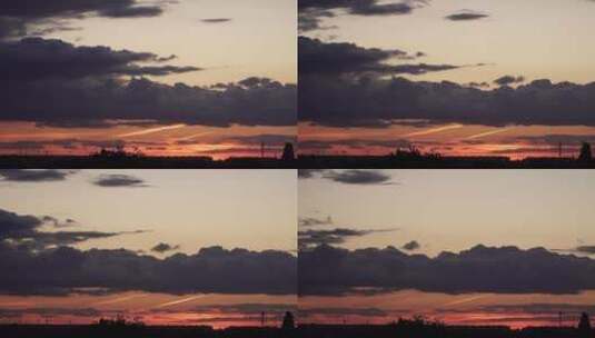 日落云层景观高清在线视频素材下载