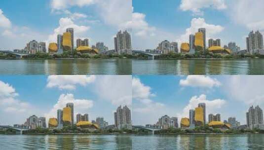 广西柳州柳江五星商业大厦延时摄影高清在线视频素材下载