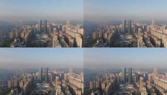 4K航拍贵阳花果园高楼建筑高清在线视频素材下载
