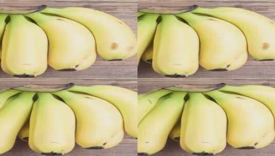 新鲜香蕉特写4k滑轨平移拍摄高清在线视频素材下载