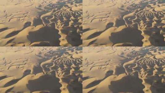 航拍库木塔格沙漠视频，新疆鄯善县南高清在线视频素材下载