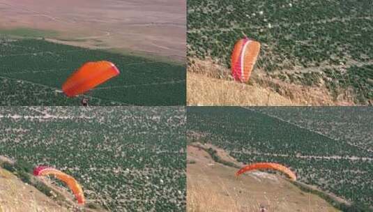 滑翔伞 极限运动 滑翔 跳伞 运动高清在线视频素材下载