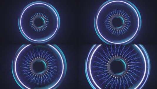 抽象发光能量圆圈球体喷发科技粒子动态视频高清在线视频素材下载