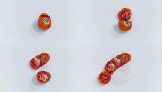 番茄切成块高清在线视频素材下载