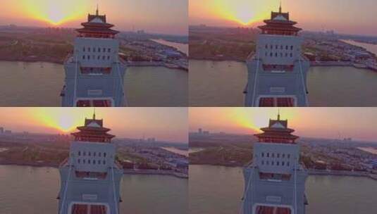 扬州古运河大桥高清在线视频素材下载