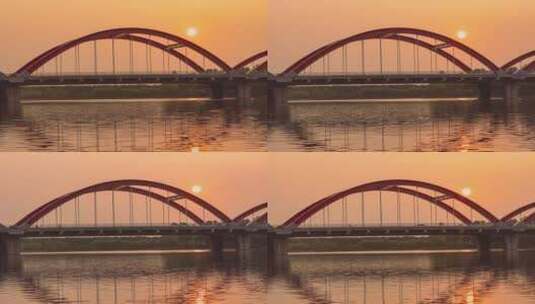 泗水圣源湖大桥高清在线视频素材下载