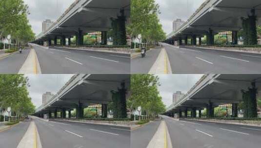 上海封城中的空荡路面高清在线视频素材下载