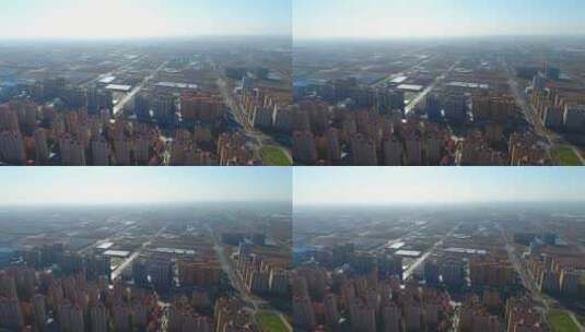 航拍安阳文峰区城市建筑高清在线视频素材下载