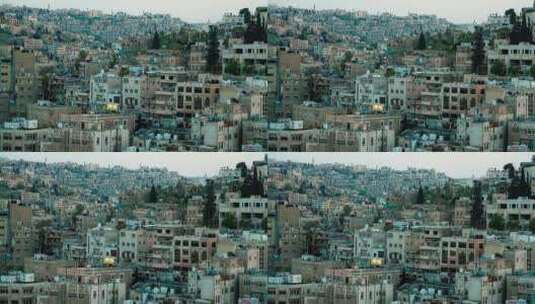 日落时的约旦首都安曼高清在线视频素材下载