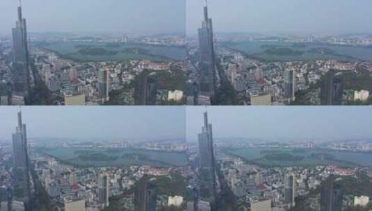 航拍南京城市风光高清在线视频素材下载