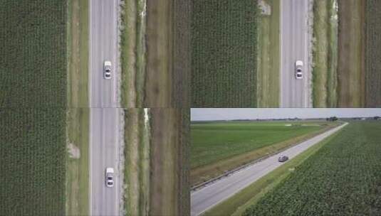 奥迪A4在乡村驾驶高清在线视频素材下载