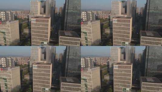 浙江交通集团大楼航拍高清在线视频素材下载