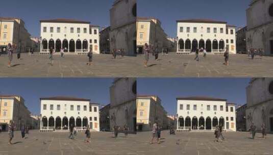 游客在蒂托广场拍照高清在线视频素材下载