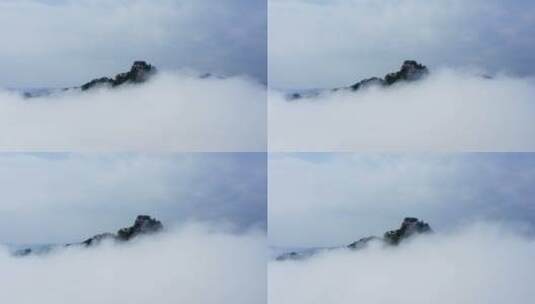云海上的云峰山高清在线视频素材下载