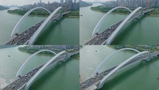 【正版素材】广西南宁大桥航拍0254高清在线视频素材下载