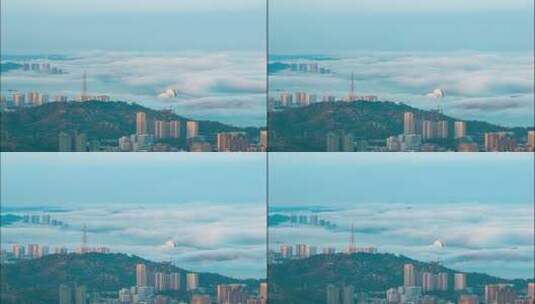 珠海超级平流雾日月贝延时视频高清在线视频素材下载