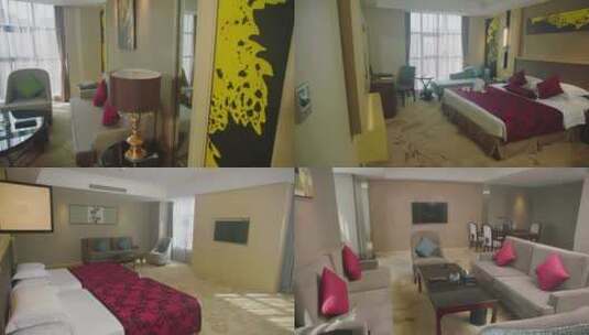 酒店套房大床房环境商务酒店五星级酒店高清在线视频素材下载