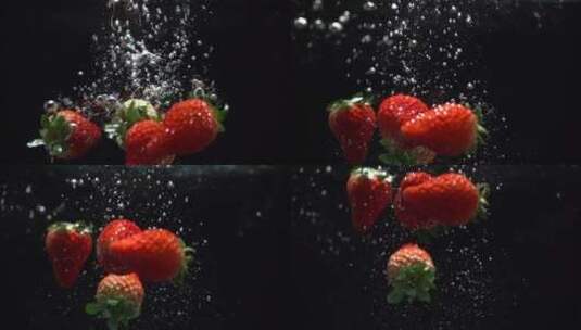 草莓水果素材高清在线视频素材下载
