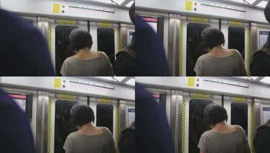 北京地铁交通工具乘客站台提示高清在线视频素材下载
