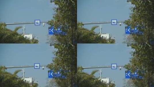 公路监控道路摄像头转动的摄像头天网系统高清在线视频素材下载