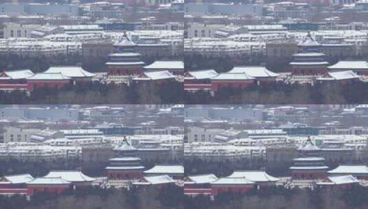 北京雪景 故宫天坛高清在线视频素材下载