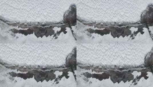 波兰苏瓦尔基峡马苏里亚风雪覆盖的雪湖的缓高清在线视频素材下载
