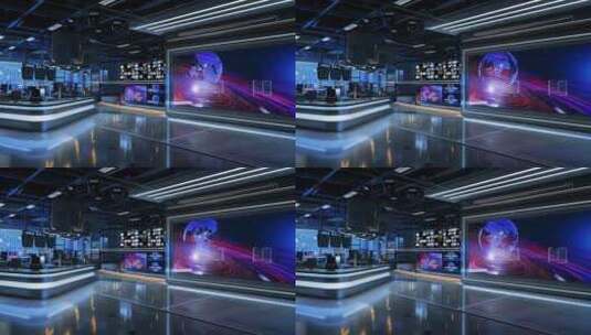 3D虚拟电视演播室新闻Ab1 24高清在线视频素材下载