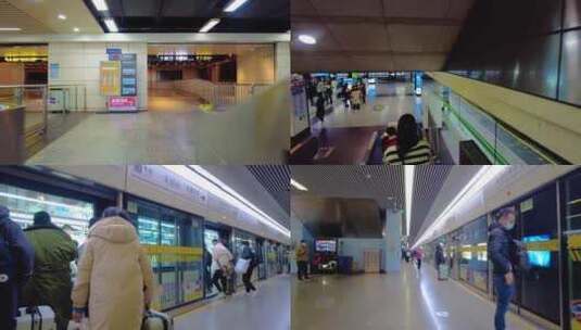 上海城市地铁人流视频素材高清在线视频素材下载