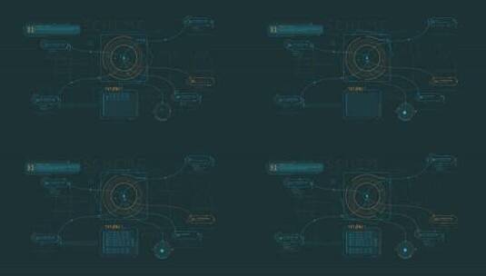 HUD风格的抽象动画方案4K高清在线视频素材下载